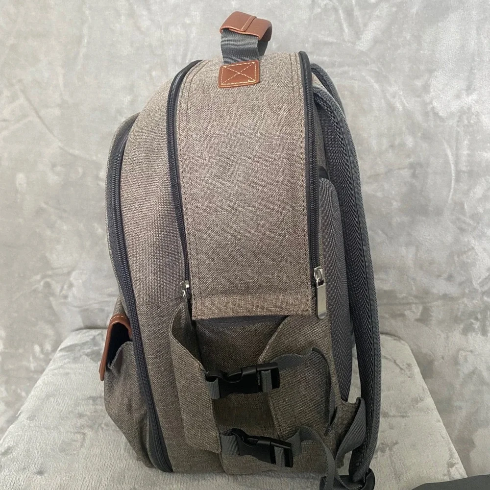 Zormy Picnic Backpack for 4 Person with Insulated Cooler Compartment